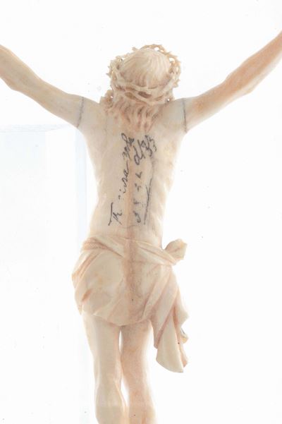 Cristo Vivo in Avorio Finemente Intagliato, Germania XVII-XVIII Secolo