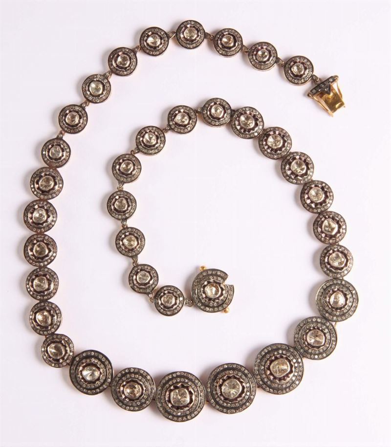 Collana con diamanti  - Asta Argenti e Gioielli Antichi e Contemporanei - Cambi Casa d'Aste