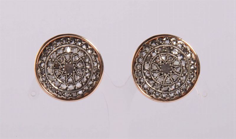 Orecchini con diamanti  - Asta Argenti e Gioielli Antichi e Contemporanei - Cambi Casa d'Aste