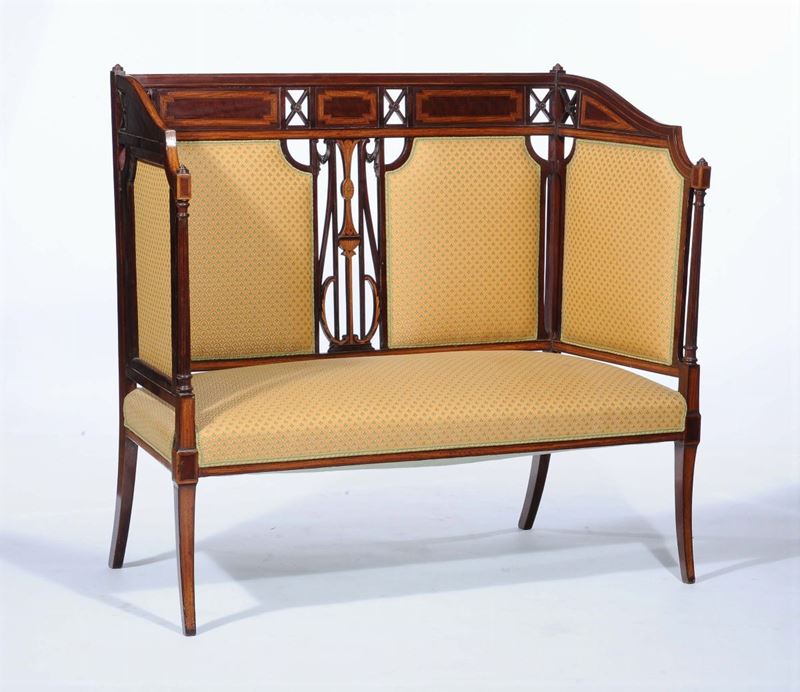 Divanetto lastronato, Inghilterra XIX secolo  - Auction OnLine Auction 07-2012 - Cambi Casa d'Aste