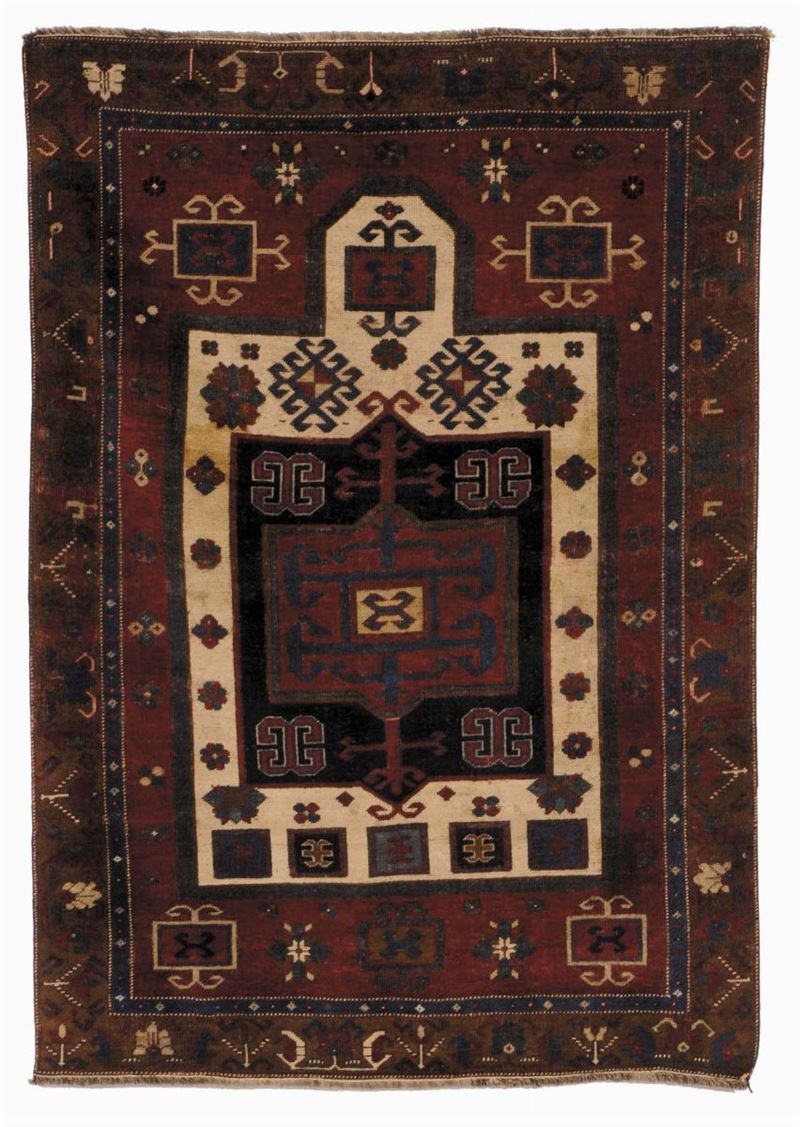 Tappeto caucasico Kazak Fachralo, seconda meta XIX secolo  - Asta Tappeti Antichi - Cambi Casa d'Aste