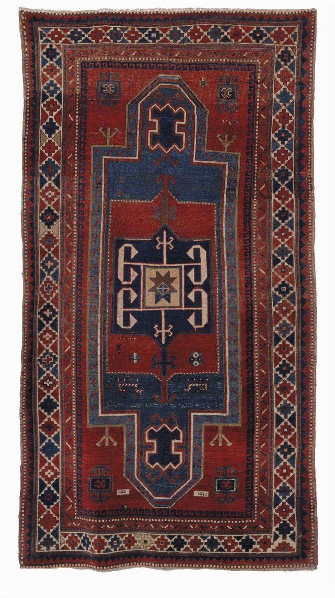 Tappeto caucasico Kasak Sevan, fine XIX secolo  - Auction Ancient Carpets - Cambi Casa d'Aste