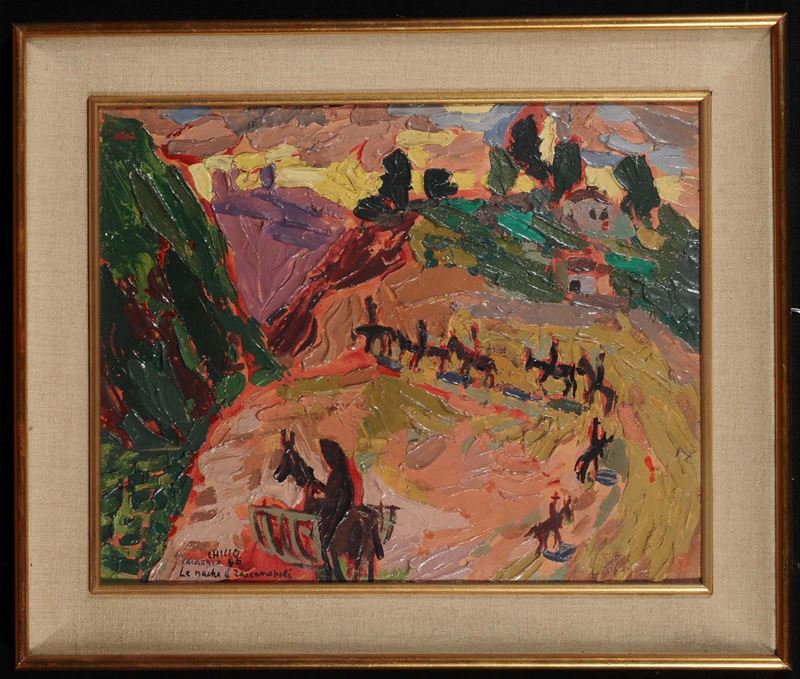 Riccardo Chicco (1910-1973) Calabria, i muri di Zaccanopoli  - Asta Antiquariato e Dipinti Antichi - Cambi Casa d'Aste