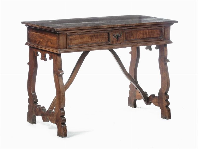 Tavolo scrittoio con gambe a lira, Toscana XVIII secolo  - Auction Antique and Old Masters - Cambi Casa d'Aste