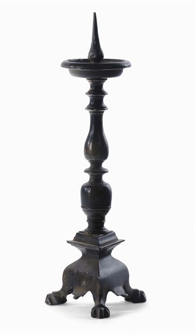Candeliere in Bronzo, Toscana Inizio XVIII Secolo