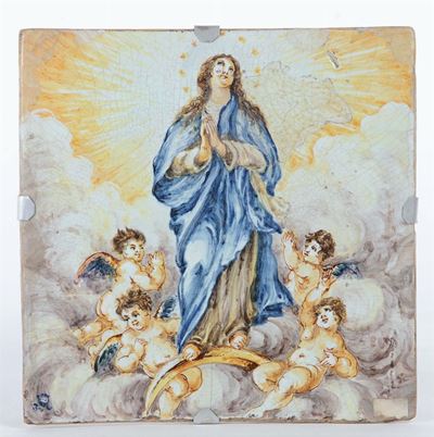 Piastrella in Maiolica, XVIII Secolo
