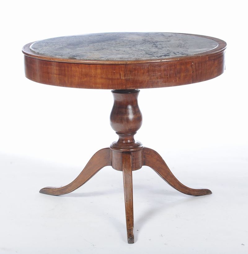 Tavolo circolare in noce, XIX secolo  - Auction Time Auction 1-2015 - Cambi Casa d'Aste