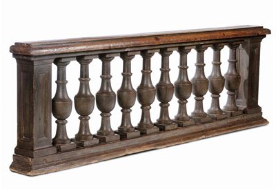 Balaustra in Legno con Colonne Tornite, Siena XVII Secolo