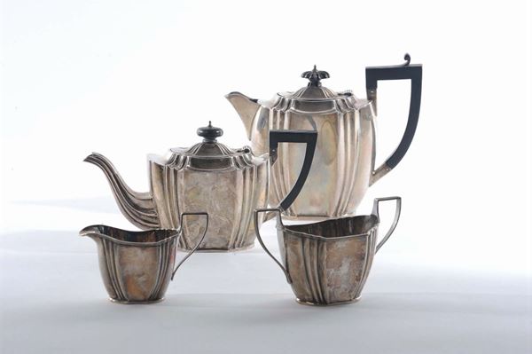 Servito da tè e caffè in argento, Bihringhan 1869