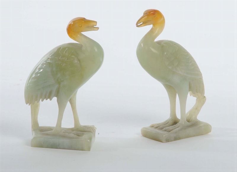 Coppia di aironi  - Asta Antiquariato e Dipinti Antichi - Cambi Casa d'Aste