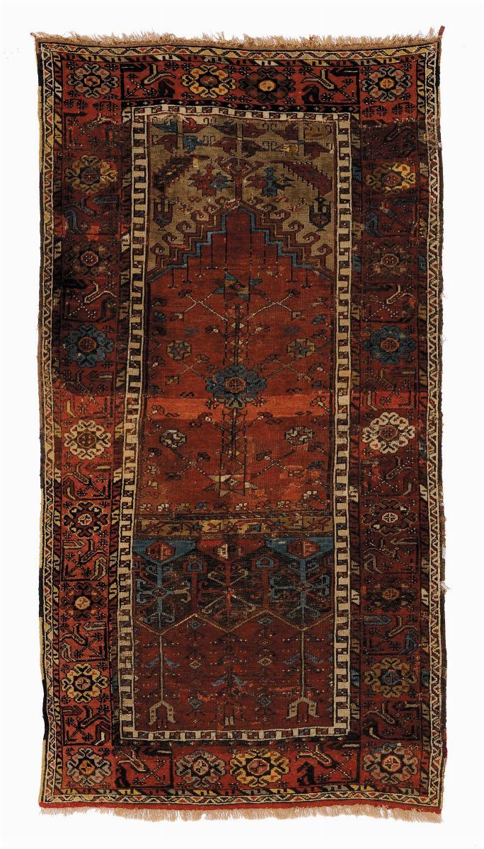 Tappeto anatolico Ladik a preghiera, XIX secolo  - Auction Ancient Carpets - Cambi Casa d'Aste