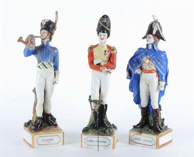Lotto di Tre Soldati Francesi N Porcellana