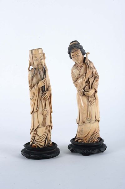 Due Sculture in Avorio