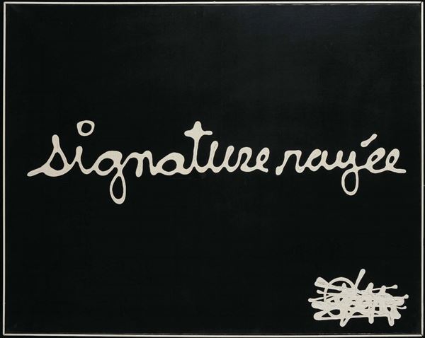 Ben (1935) Signature pas rougée, 1973 ERRATA CORRIGE titolo: Signature pas raye, 1973