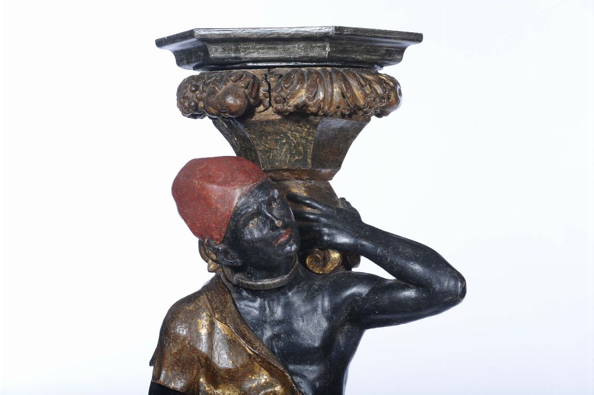 Coppia di Gueridon in Legno a Foggia di Moretti, Veneto XVIII Secolo