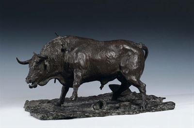 Josè Benlliure Y Gil (1855-1937)toro da Corrida