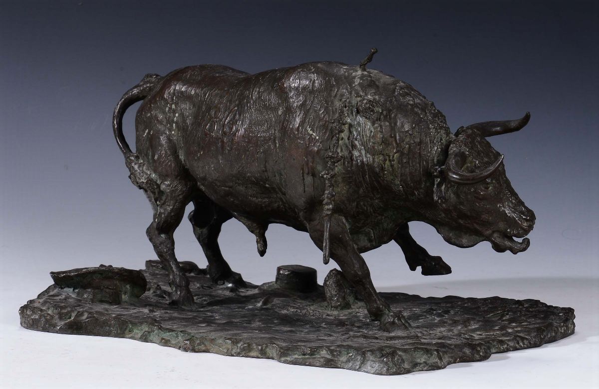 Josè Benlliure Y Gil (1855-1937)toro da Corrida