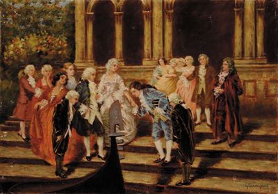 Guido Carmignani (1838-1909)scena Galante