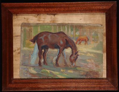 Anonimo del XIX Secolobozzetto con Cavallo