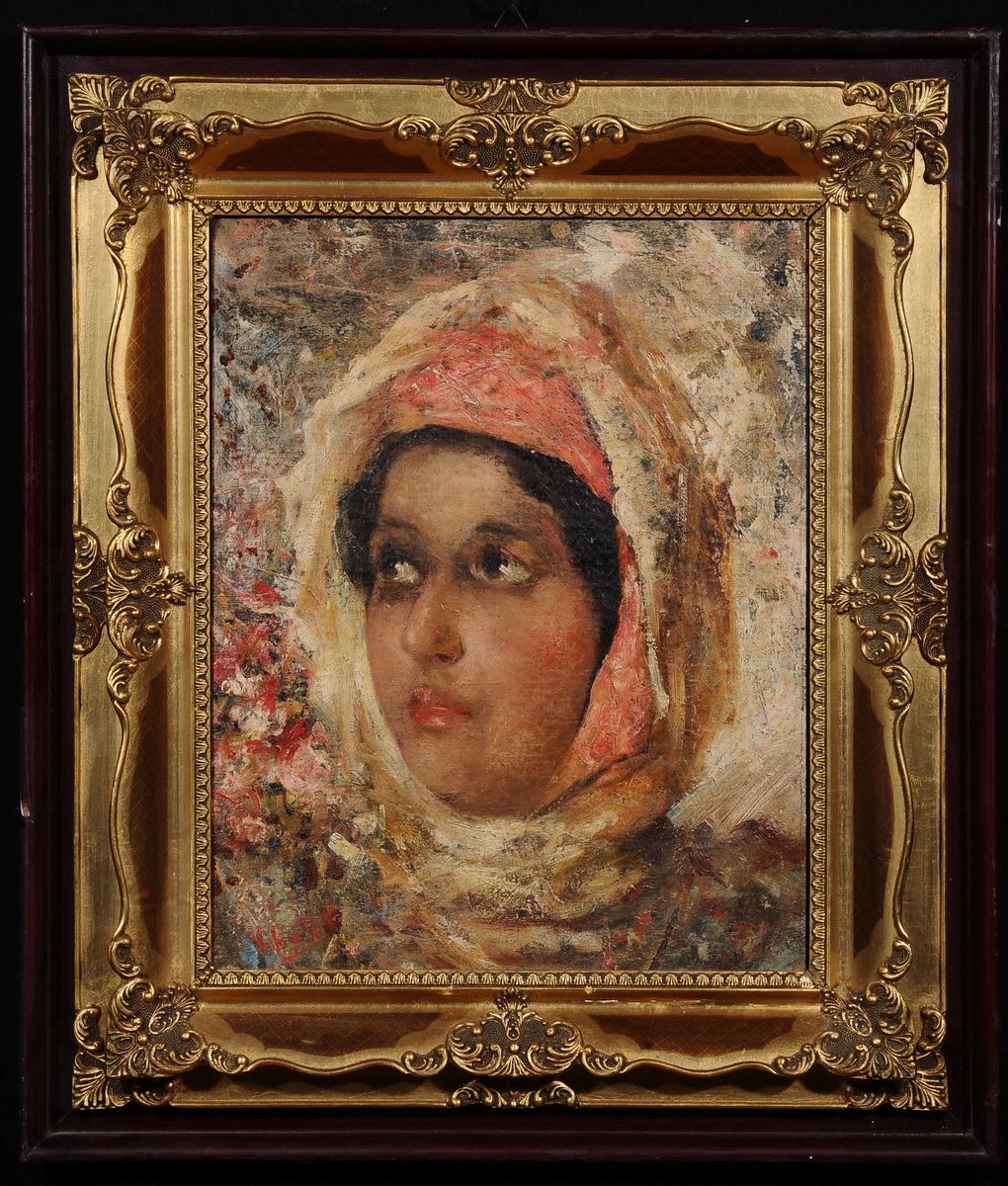 Vincenzo Irolli (1860-1942/49), Attribuito Adonna con Velo