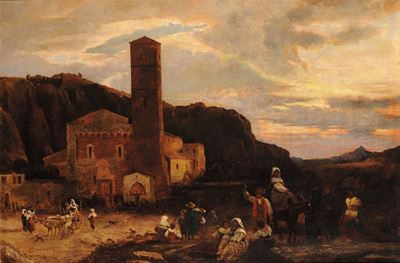 Oswald Achenbach (1827-1905)paesaggio