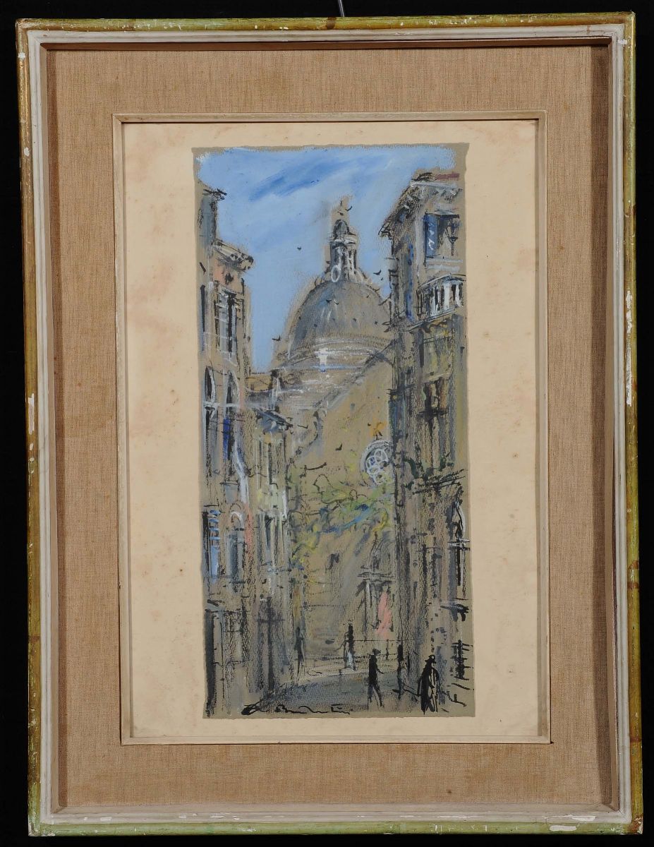 Bruno Martini (1911-1979)veduta Cittadina Veduta di Interno
