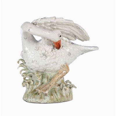 Cigno in Porcellana, Meissen Fine XVIII Secolo