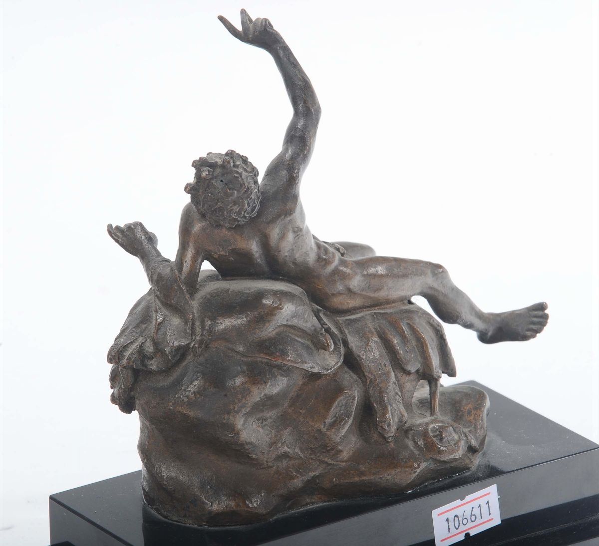 Scultura in Bronzo Raffigurante Satiro Ebbro, Italia o Francia XIX Secolo