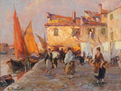 Eugenio Bonivento (1880-1956)veduta di Chioggia