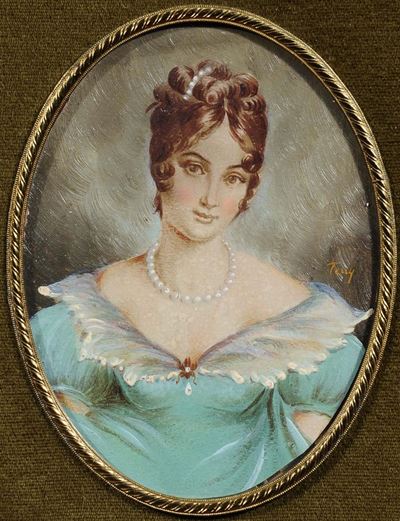 Miniatura Ovale,inizio XX Secolofigura Femminile