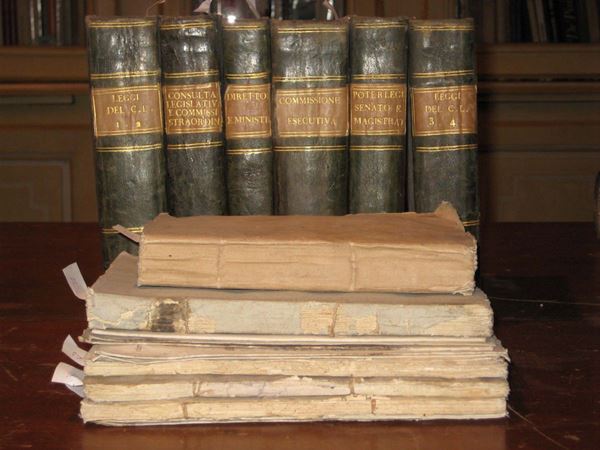 Sei volumi di leggi e decreti della Repubblica Ligure