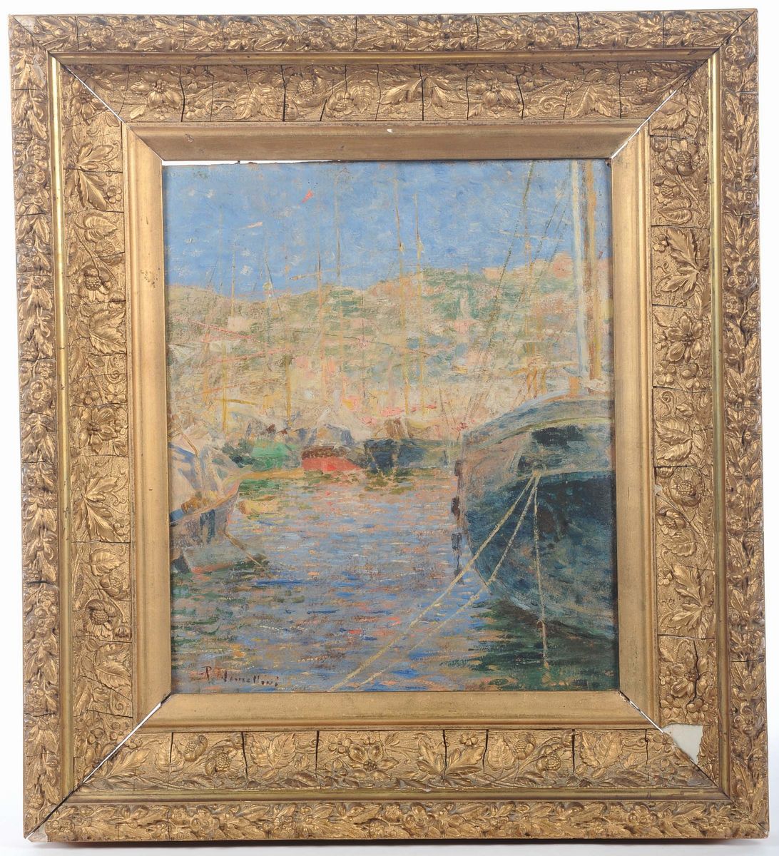 Plinio Nomellini (1866-1943)veduta di Porto