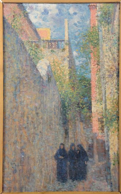 Plinio Nomellini (1866-1943)strada con Figure