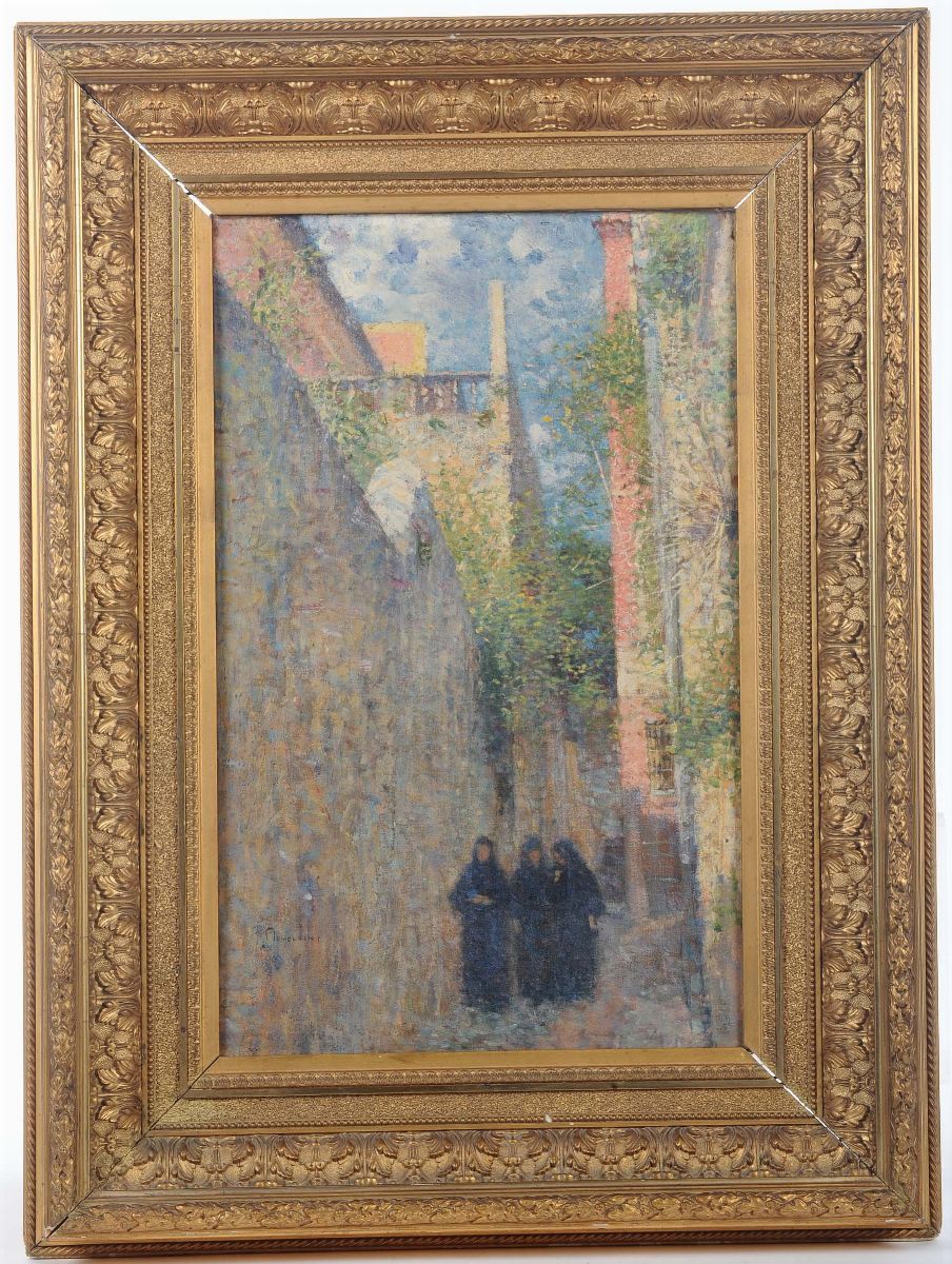 Plinio Nomellini (1866-1943)strada con Figure