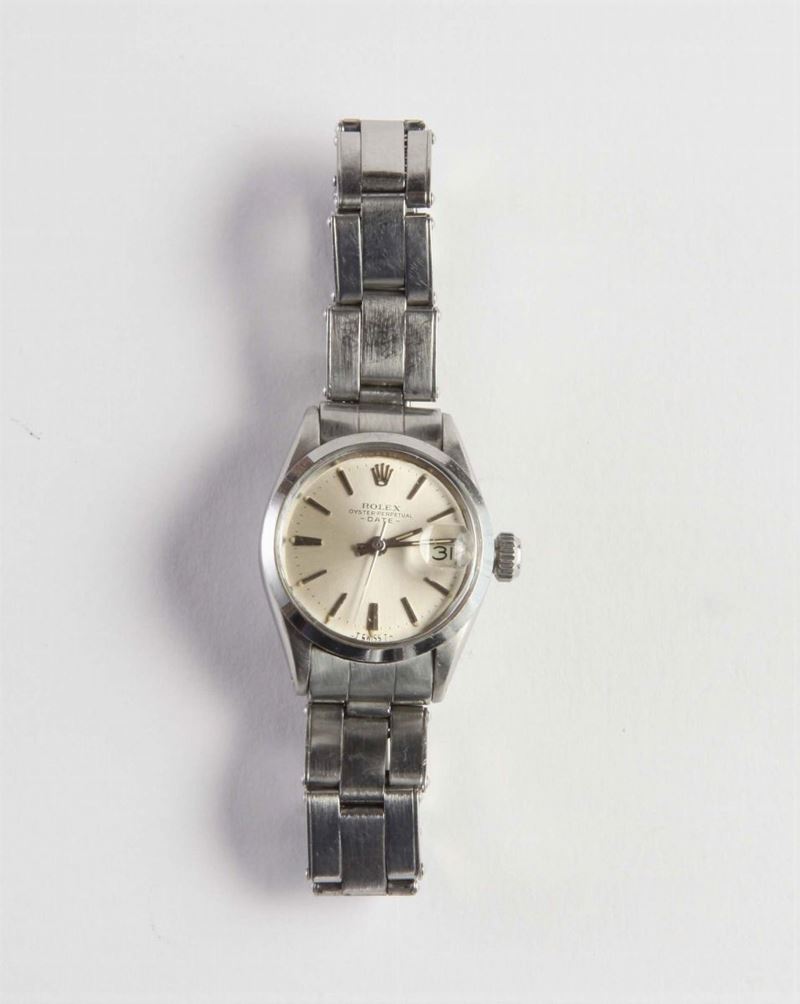 Orologio da polso Rolex per signora in acciaio, automatico con datario. Anno 1970  - Asta Argenti e Gioielli Antichi e Contemporanei - Cambi Casa d'Aste