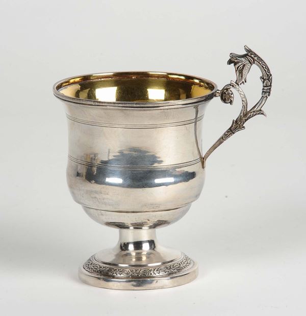 Piccolo boccale in argento, Torino XIX secolo