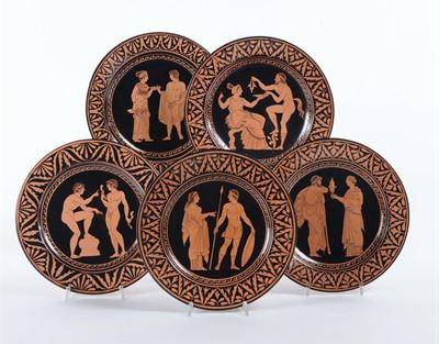 Cinque Piattini in Ceramica Giustiniani
