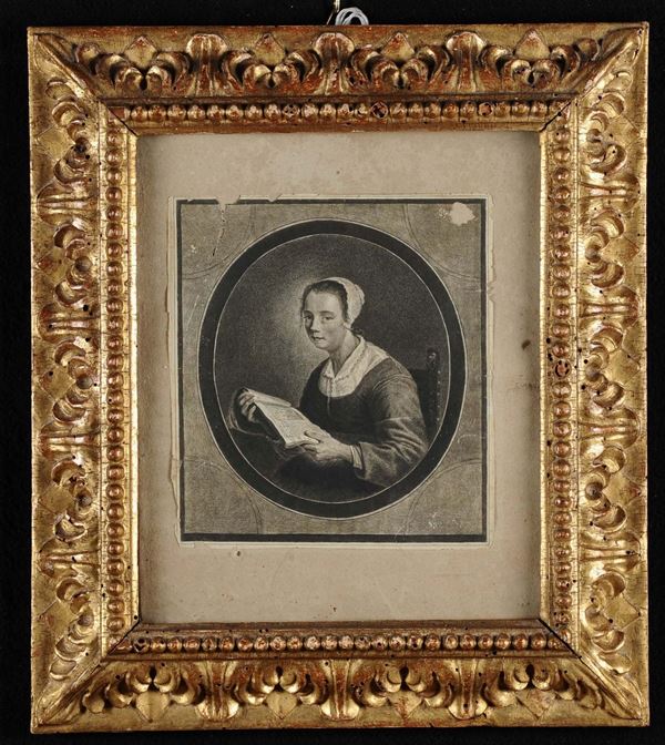 Cornice in legno intagliato e dorato