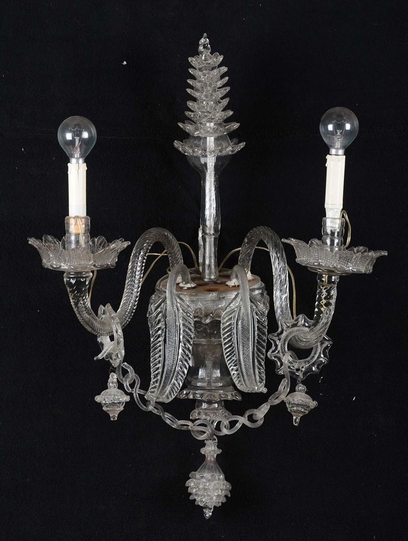 Applique in vetro di Murano  - Auction Antique and Old Masters - Cambi Casa d'Aste