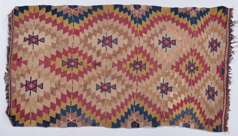 An Anatolia Kilim end 19th century. Some areas restoring.  - Auction Ancient Carpets - Cambi Casa d'Aste