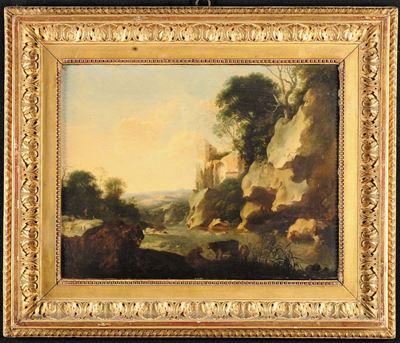 Cornelis Van Poelenburgh (1586-1667), Seguace Dipaesaggio con Armenti