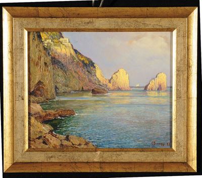Cesare Saccaggi (1868-1934)capri, Faraglioni