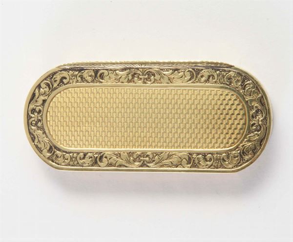 Scatola in oro 18Kt, ovale