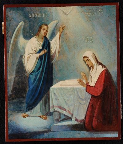 Icona Raffigurante Annunciazione, XIX Secolo