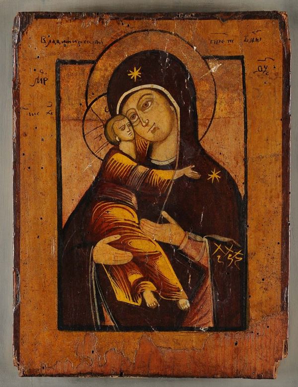 Scuola Veneto Cretese del XVIII secolo Madonna con Bambino