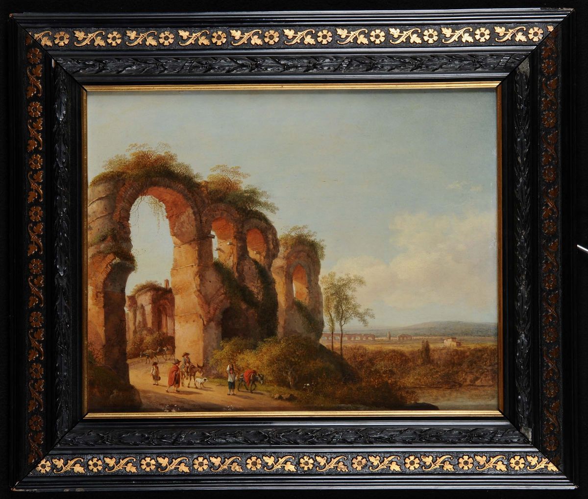 Johann Christian Klengel (1751-1824)veduta di Ruderi con Figure