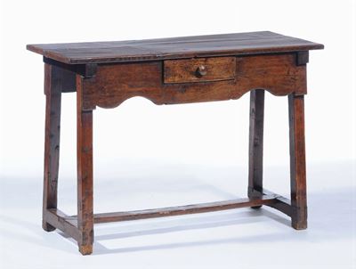 Tavolino da Parete in Legno Dolce in Stile Antico