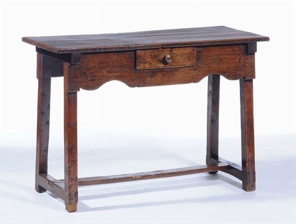 Tavolino da parete in legno dolce in stile antico