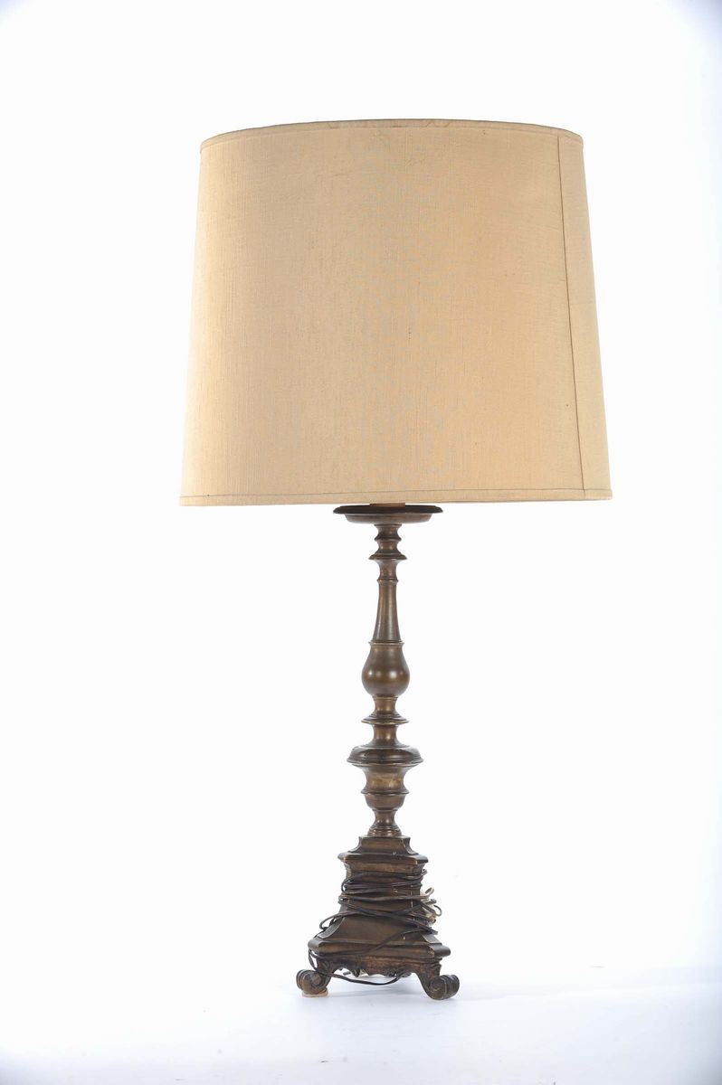 Torciera in metallo patinato, XIX secolo  - Auction Antique and Old Masters - Cambi Casa d'Aste