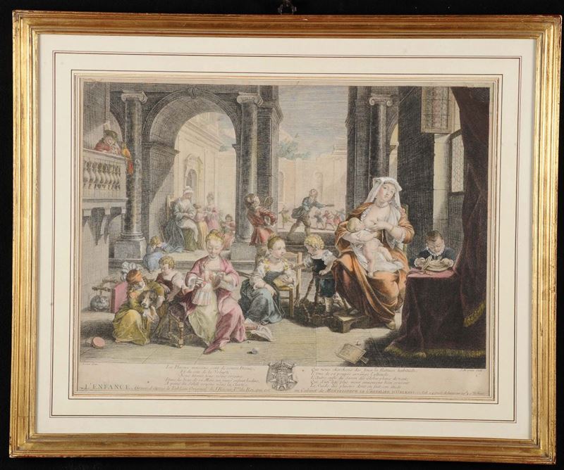 J.Moyreau L’infanzia, 1710 circa  - Auction OnLine Auction 4-2013 - Cambi Casa d'Aste